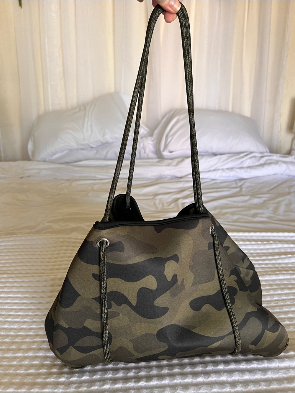 Olive Green Camo Tote Bag - Women's Shoulder Bag